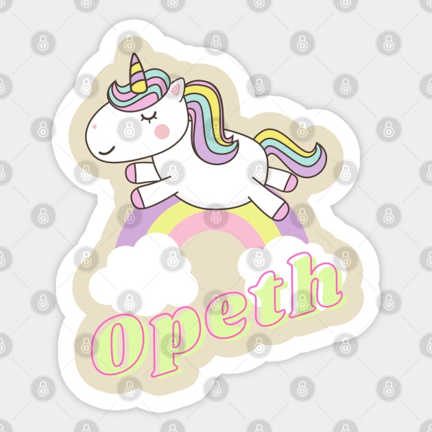 opeth ll unicorn Sticker by j and r